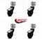 Service Caster 3'' Black Neoprene Rubber Casters Side Mount Brackets , 4PK SCC-GR03S310-NPRB-BK-71678-4-CB180-4 - alternate 3